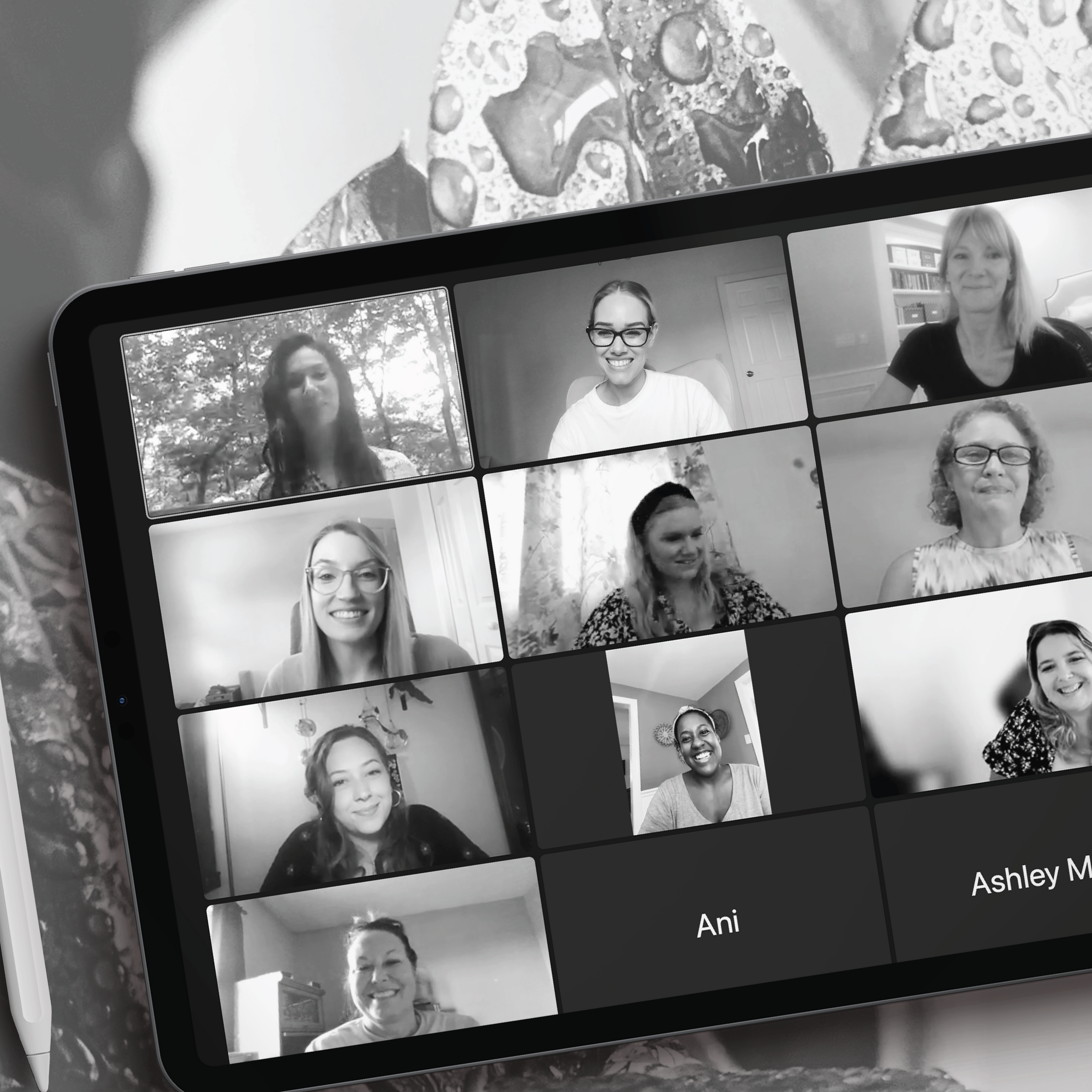 Zoom Meeting filled with happy, smiling team members