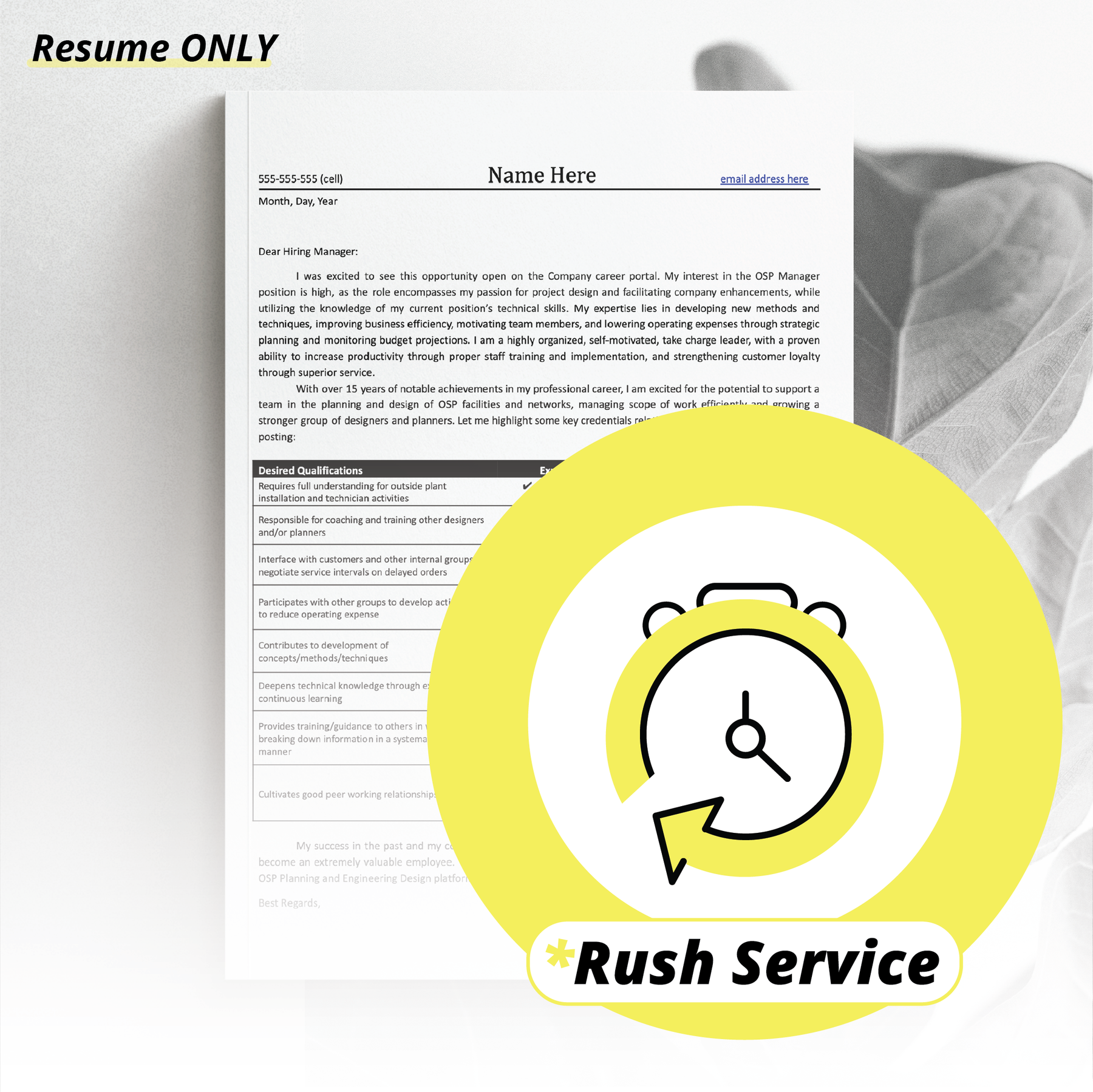 RUSH SERVICE ADD-ON ⚠️