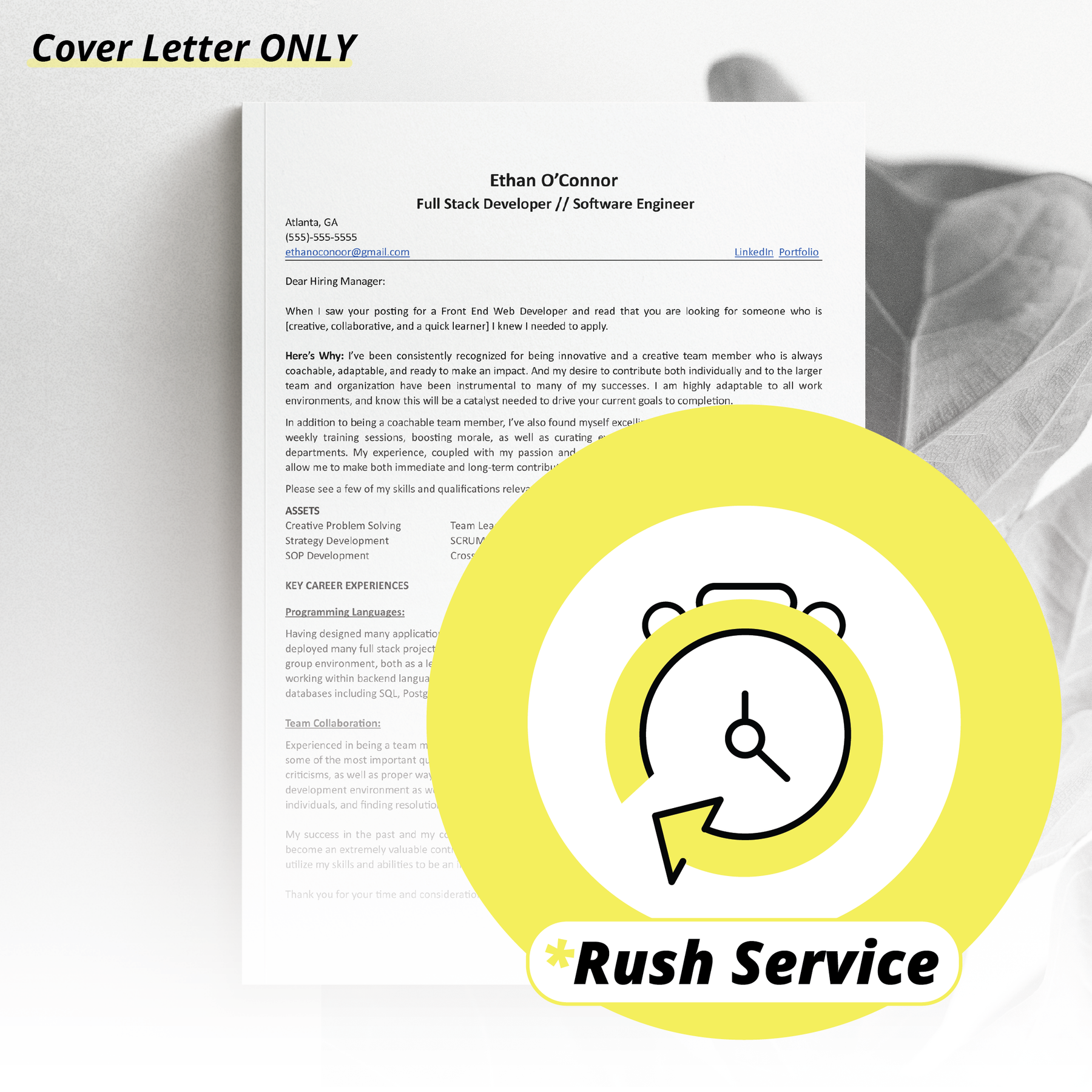 RUSH SERVICE ADD-ON ⚠️